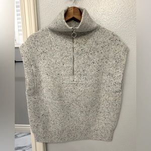 Design History Women's Sleeveless Quarter-Zip Sweater